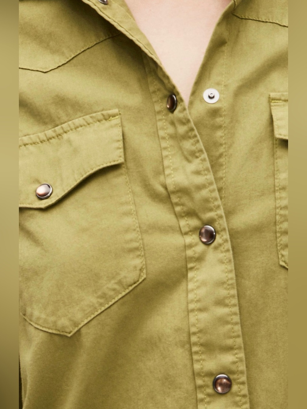 J.Crew Jules Garment Dyed Cotton Poplin Shirt NWT Olive Green Size 8 - Picture 3 of 6